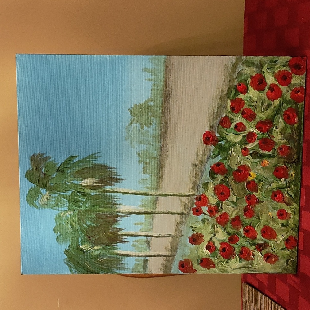 Wall art painting Palm Trees